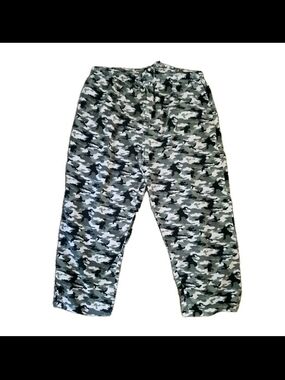 Joe Boxer Mens 2XL Gray Camouflage Pajama Pants Camo Lounge Sleep Bottoms